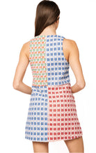 Load image into Gallery viewer, Queen of Sparkles Colorblock Tweed V Neck Tank Dress | Multi