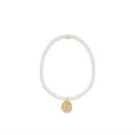 enewton Classic Pearl 3mm Bracelet - Inspire Small Gold Disc