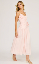 Load image into Gallery viewer, Lucy Paris Harlowe Ruched Midi Dress | Soft Pink