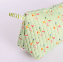 Load image into Gallery viewer, Anne Neilson Small Green Multi Stripe Costmetic