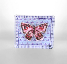 Load image into Gallery viewer, Lauren Dunn Purple Butterfly On Fleur De Lis Block | Small