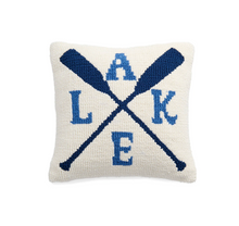 Load image into Gallery viewer, Shiraleah Lake/Oars Pillow | White
