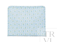 Load image into Gallery viewer, TRVL Large Roadie Zip Pouch | Petite Fleur Blue