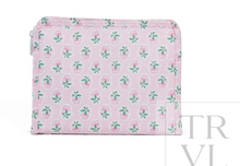 Load image into Gallery viewer, TRVL Roadie Medium Zip Pouch | Petite Fleur Pink
