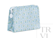 Load image into Gallery viewer, TRVL Roadie Medium Zip Pouch | Petite Fleur Blue