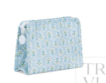 Load image into Gallery viewer, TRVL Roadie Small Zip Pouch | Petite Fleur Blue