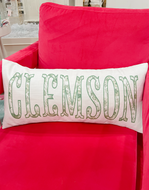 Sage Floral Clemson Pillow