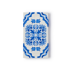 Blue Block Print Paper Guest Towel