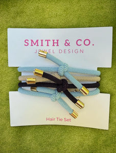 Smith & Co Hair Tie Set | Carolina Blue