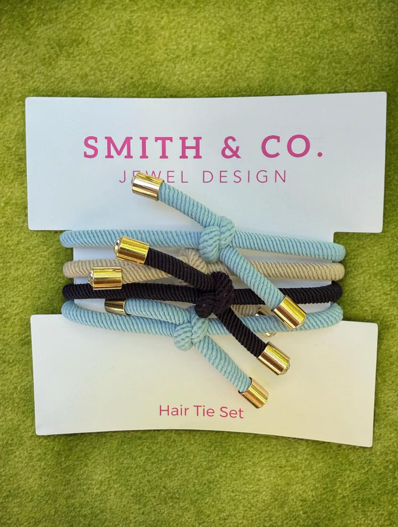 Smith & Co Hair Tie Set | Carolina Blue