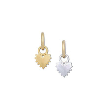 Load image into Gallery viewer, HART Two Toned Spikey Heart Earrings