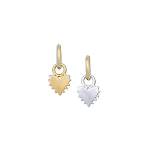 HART Two Toned Spikey Heart Earrings