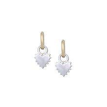 Load image into Gallery viewer, HART Two Toned Spikey Heart Earrings