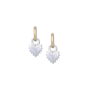 HART Two Toned Spikey Heart Earrings