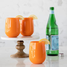 Load image into Gallery viewer, Hester &amp; Cook Orange Stemless Wine