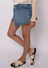 Load image into Gallery viewer, Fiona Stretch Denim Wrap Skort | Didi Dark Wash