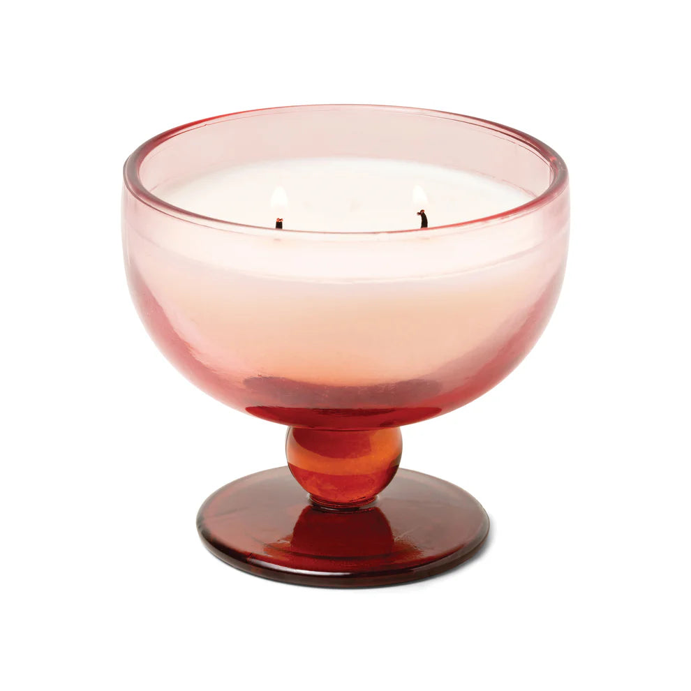 Aura 6oz Rose & Red Tinted Glass Goblet - Saffron Rose