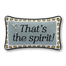 Load image into Gallery viewer, That's The Spirit Needlepoint Pillow