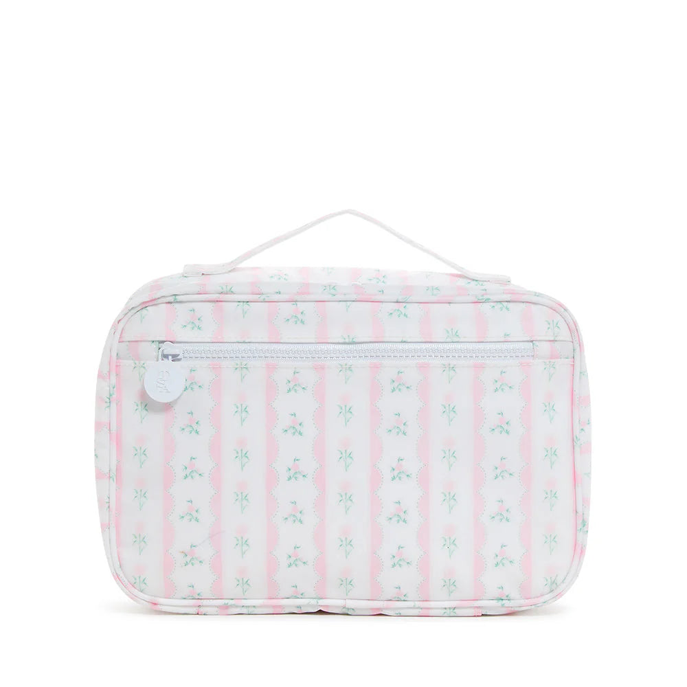 TRVL Bundle Up2 Hanging Toiletry Bag  | Ribbon Floral Pink