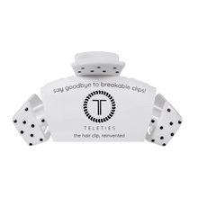 Load image into Gallery viewer, Teleties Teleties Classic White Polka Dot Party Large Claw Clip