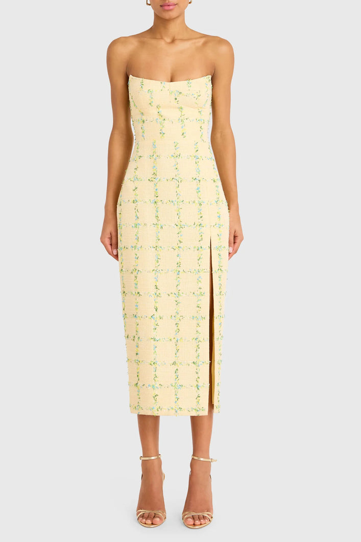 Amanda Uprichard Ivy Midi Dress | Yellow