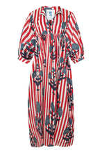 Load image into Gallery viewer, Maison Marigold Taj Maxi Dress | Navy/Red