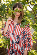 Load image into Gallery viewer, Maison Marigold Taj Maxi Dress | Navy/Red