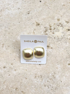 Sheila Fajl Small Yves Studs | Brushed 18K Gold Plated