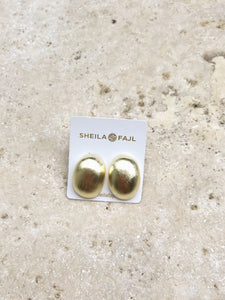 Sheila Fajl Coco Studs | Brushed 18K Gold Plated