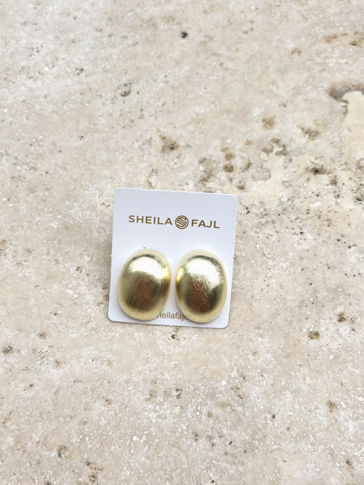 Sheila Fajl Coco Studs | Brushed 18K Gold Plated