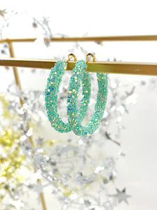 Glitter Hinge Hoops