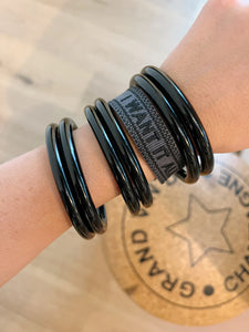 Hoo Hoops Black Bangles