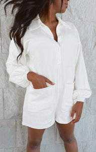 Show Me Your MUMU Gianni Romper | Cream Knit