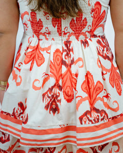 Adelyn Rae Isla Pintucked Printed Mini Dress