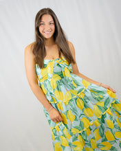 Load image into Gallery viewer, Prosperina Elena Strapless Midi Dress | Limoncello