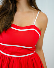 Load image into Gallery viewer, Prosperina Veronica Romper Dress | Cherry Red
