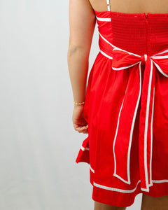Prosperina Veronica Romper Dress | Cherry Red