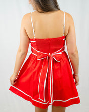 Load image into Gallery viewer, Prosperina Veronica Romper Dress | Cherry Red