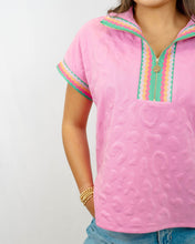 Load image into Gallery viewer, Emily McCarthy Poppy Pullover | Magenta Cheetah