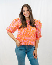 Load image into Gallery viewer, Emily McCarthy Bella Top | Coral Organza