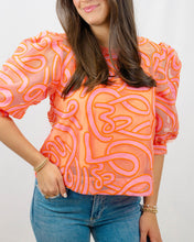 Load image into Gallery viewer, Emily McCarthy Bella Top | Coral Organza