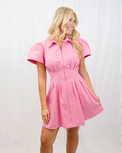 Load image into Gallery viewer, Pink Utility Mini Dress