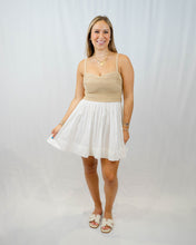 Load image into Gallery viewer, Show Me Your MUMU Sun Deck Mini Dress | White Voile with Twisted Rope