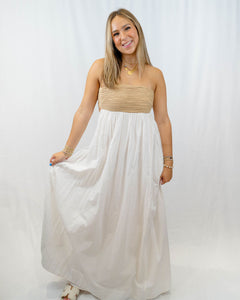 Show Me Your MUMU Dockside Maxi Dress| White Voile with Twisted Rope