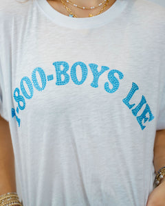 Boys Lie Blue 1-800 Boyfriend Tee