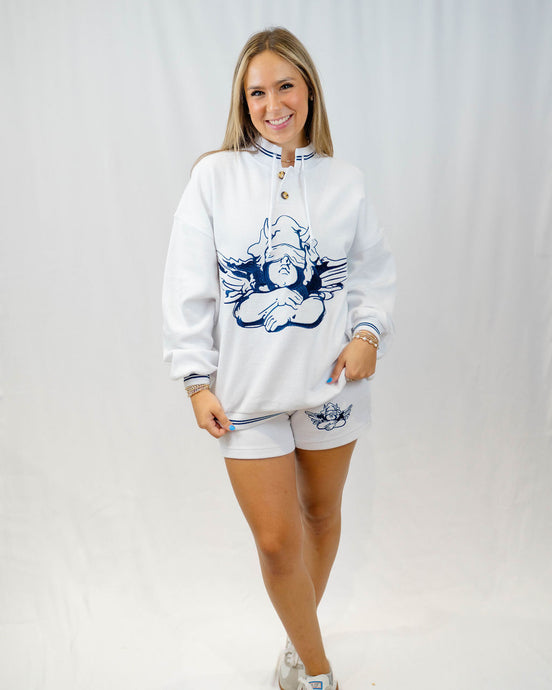 Boys Lie Navy Cherub University Henley Crewneck