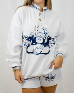 Boys Lie Navy Cherub University Henley Crewneck