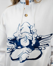 Load image into Gallery viewer, Boys Lie Navy Cherub University Henley Crewneck