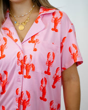 Load image into Gallery viewer, Show Me Your MUMU Sunday Morning Pj Set | Pink Lobster Jersey