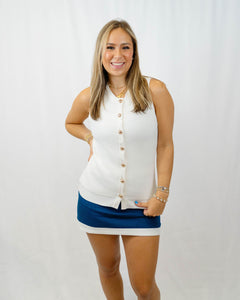 Show Me Your MUMU Deven Tank | White Delight Knit